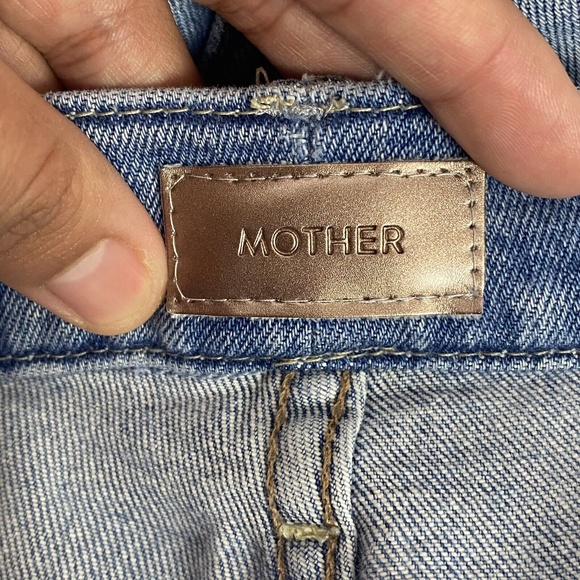 MOTHER The Stunner Zip Ankle Step Fray Exposed Secret Sister Jeans 27 Raw Hem - Picture 10 of 13